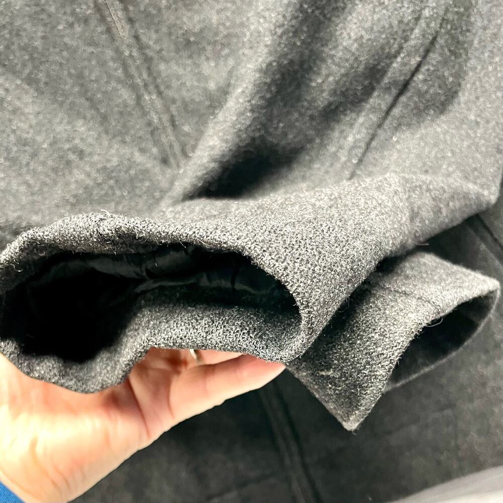 J. Crew Factory Charcoal Gray Wool Zip Front Biker Jacket Size S - Picture 6 of 13